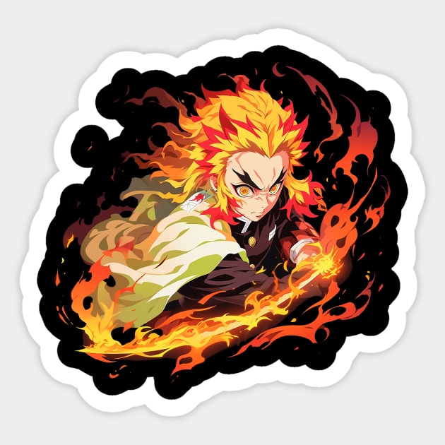 rengoku Sticker by sample the dragon